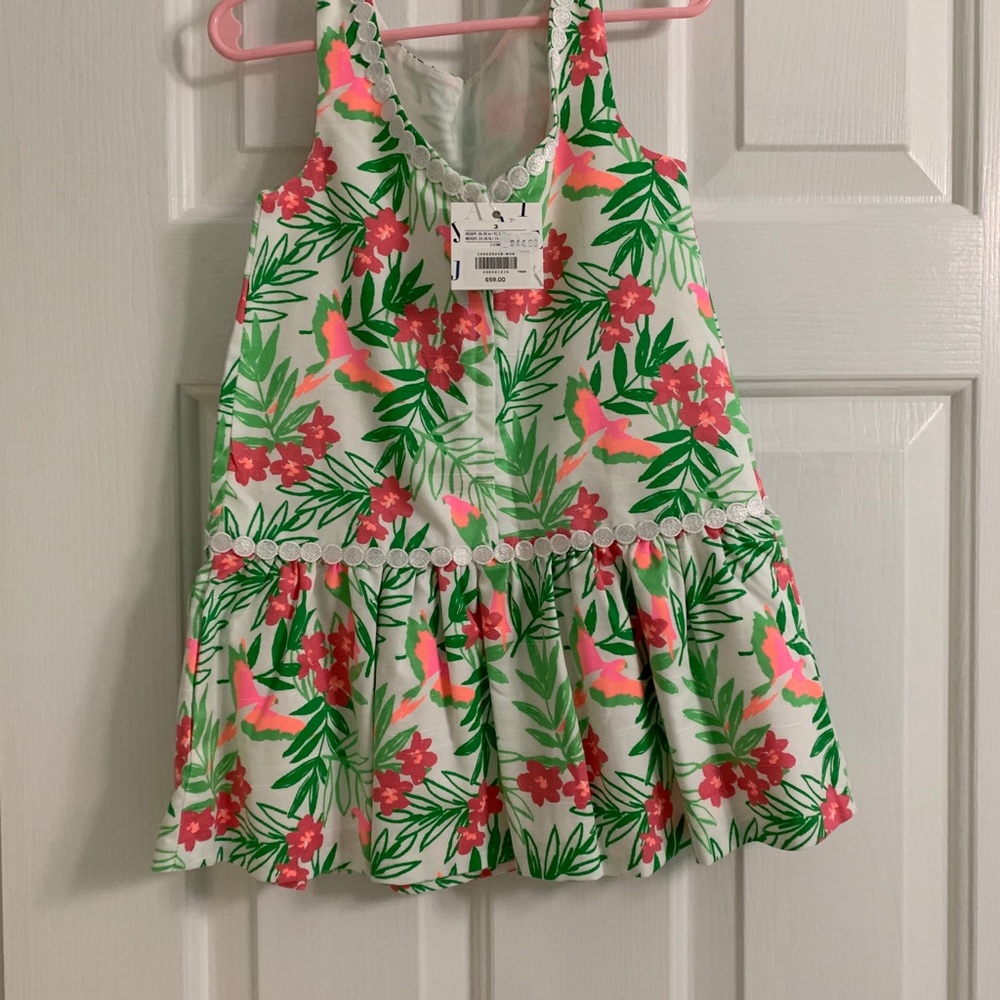 NWT Janie and Jack girls tropical dress